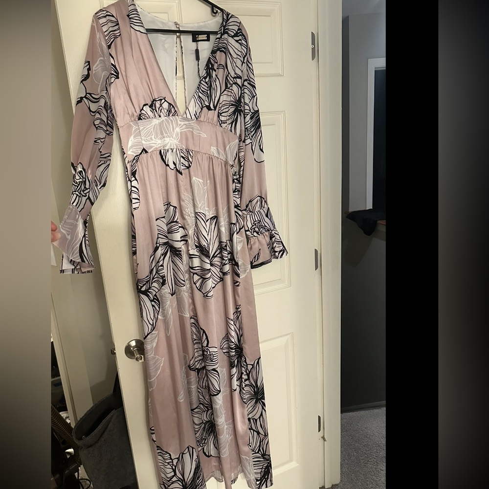 Floral Pink Maxi Dress